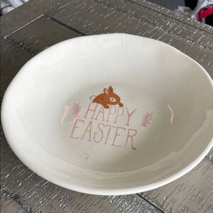 Three Threshold Happy Easter Ceramic 38oz serving dish nwt